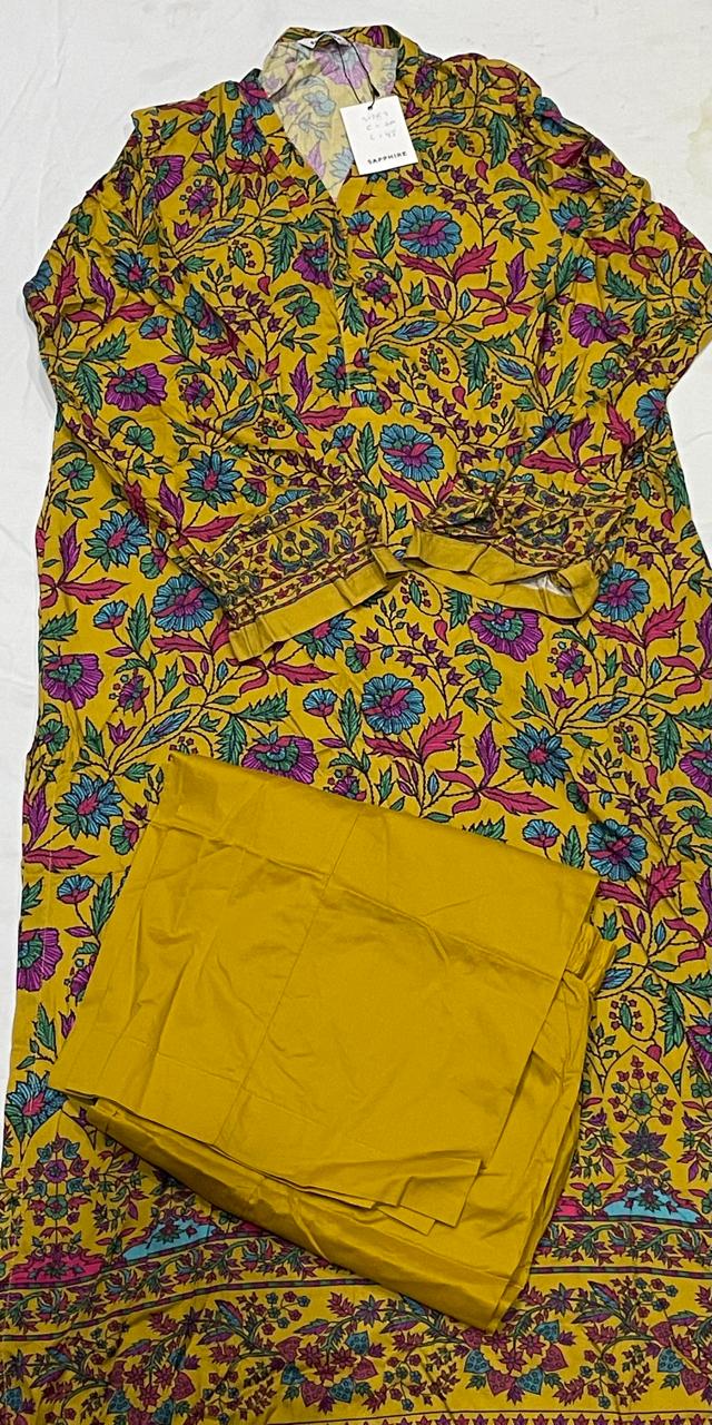 2-Piece Printed Arabic Lawn Suit
