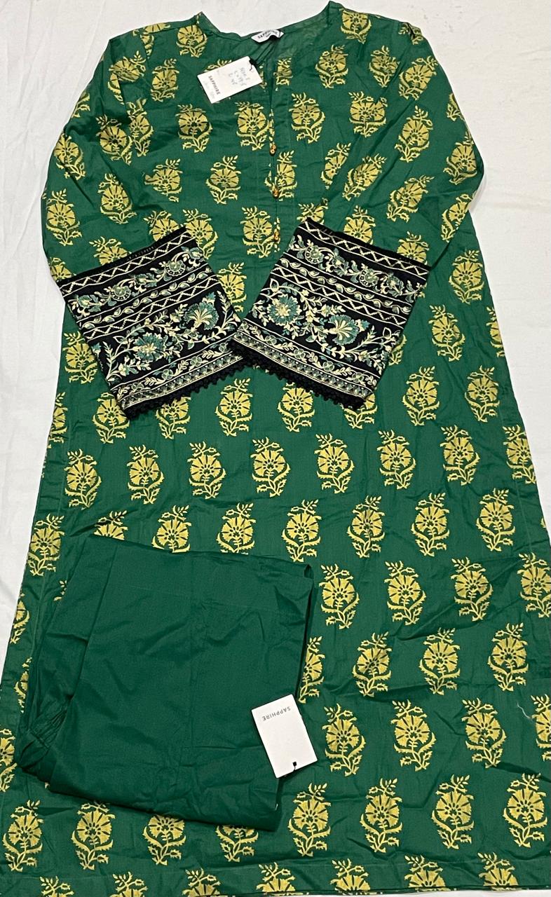 Sapphire 2-Piece Embroidered Lawn Suit